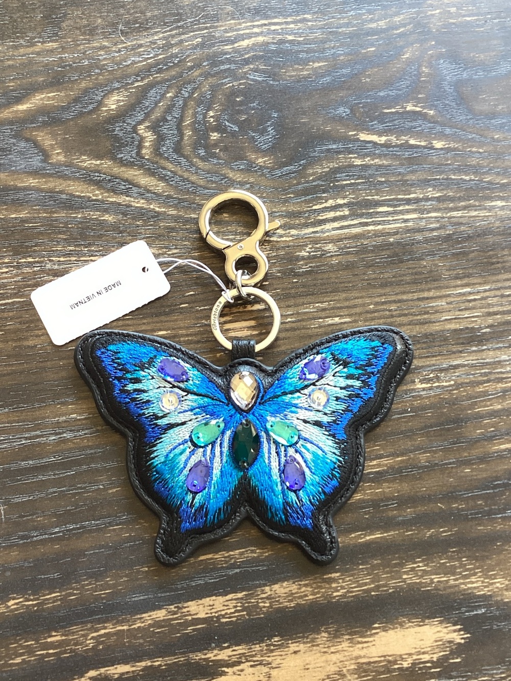 Brighton Sydney Blue Butterfly Handbag Fob